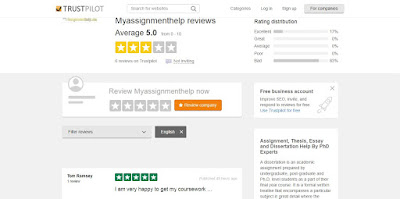 My Assignment Help Trustpilot Reviews