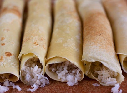 Madakku san (Coconut Filled Crepes)