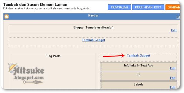 Memasang buku tamu di sidebar