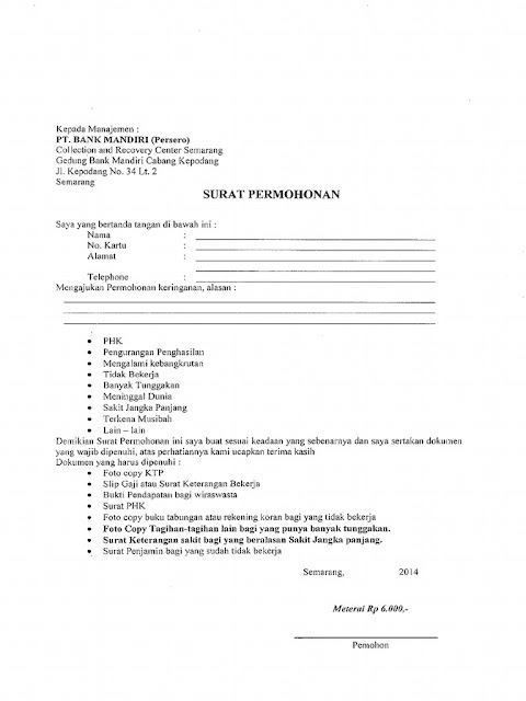 Contoh Surat Permohonan PDF (via: scribd.com)