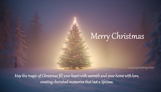 Mystical Winter Wonderland Illuminated Christmas Tree Covered in Snow and Night Fog – Captivating Festive Scene