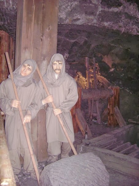 Wieliczka Tuz Madeni madenci heykelleri