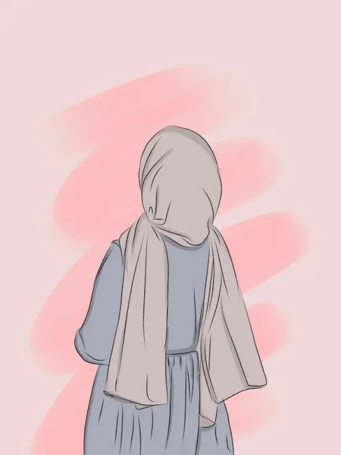 hijab gambar profil wa keren kartun