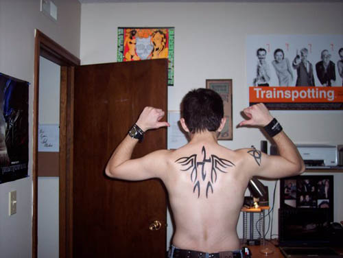 tattoos for men on back. Men's Back Tattos