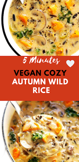 easy Vegan Cozy Autumn Wild Rice Soup 2019
