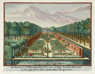 The parterres of the flower garden