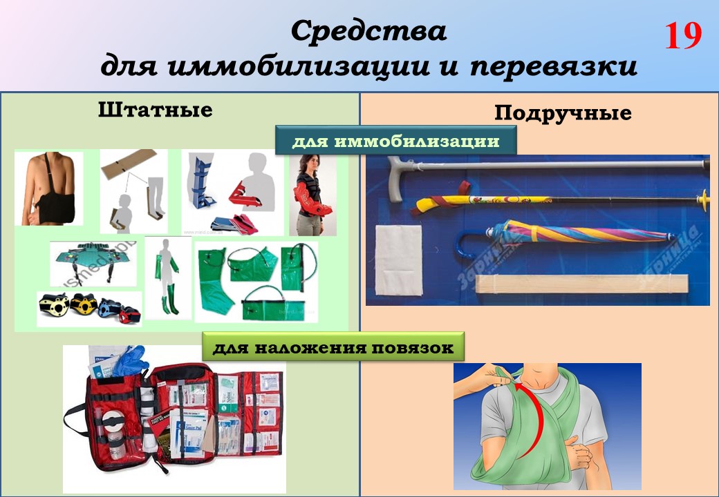 Подручные средства оказания 1 помощи. Подручные средства для оказания первой помощи. Средства иммобилизации и перевязки. Иммобилизация подручными средствами. Подручные материалы для оказания первой помощи.