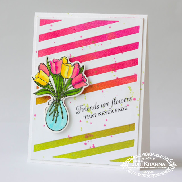 Taylored Expressions Tulips on a CAS card