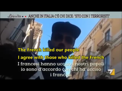  Ρεπορταζ σοκάρει την Ιταλία: Καλά έκαναν στους Γάλλους, 8 Δεκέμβρη θα χτυπηθεί και η Ρώμη! Μην τα βάζετε με τον Αλλάχ(video)