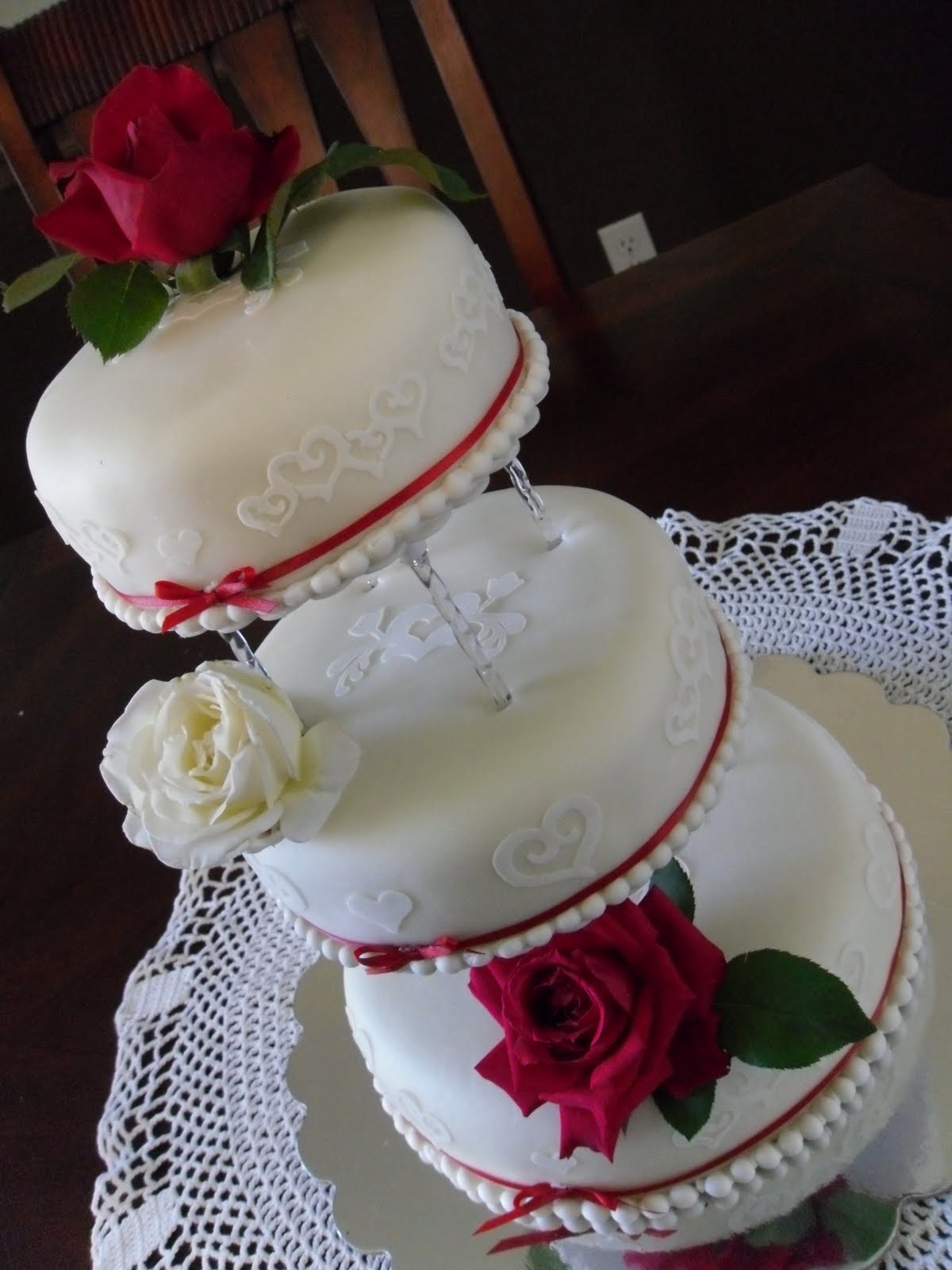 on my wedding cakes,