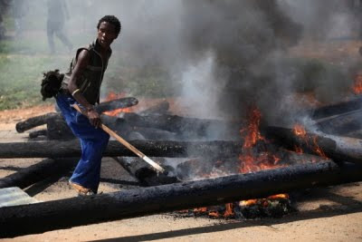 Children set municipal offices alight, destroyed foreign-owned shops and tore down infrastructure as Siyathemba township in Balfour, Mpumalanga, was left burning – again. Photo: Matthews Baloyi, The Star