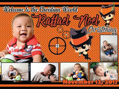 Hitman Reborn tarpaulin layout design for Christening