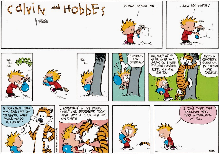 http://www.gocomics.com/calvinandhobbes/2014/09/14