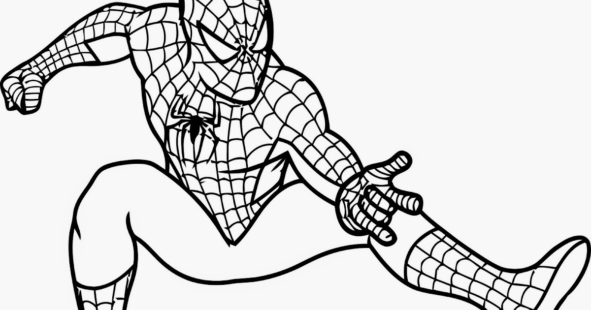  Mewarnai  Gambar  Mewarnai  Gambar  Superhero Spiderman 