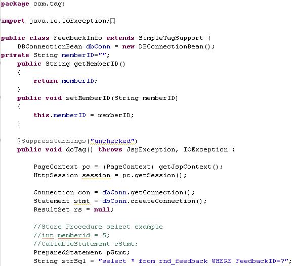 how to write custom tags in java