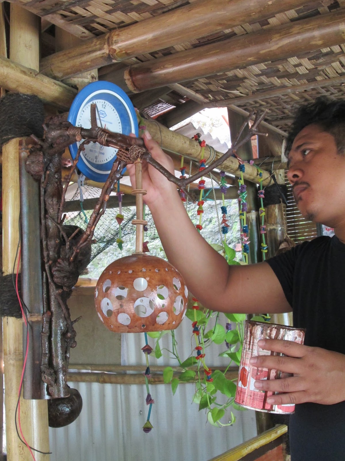 Tutorial cara membuat kerajinan lampu  dari  bahan buah 