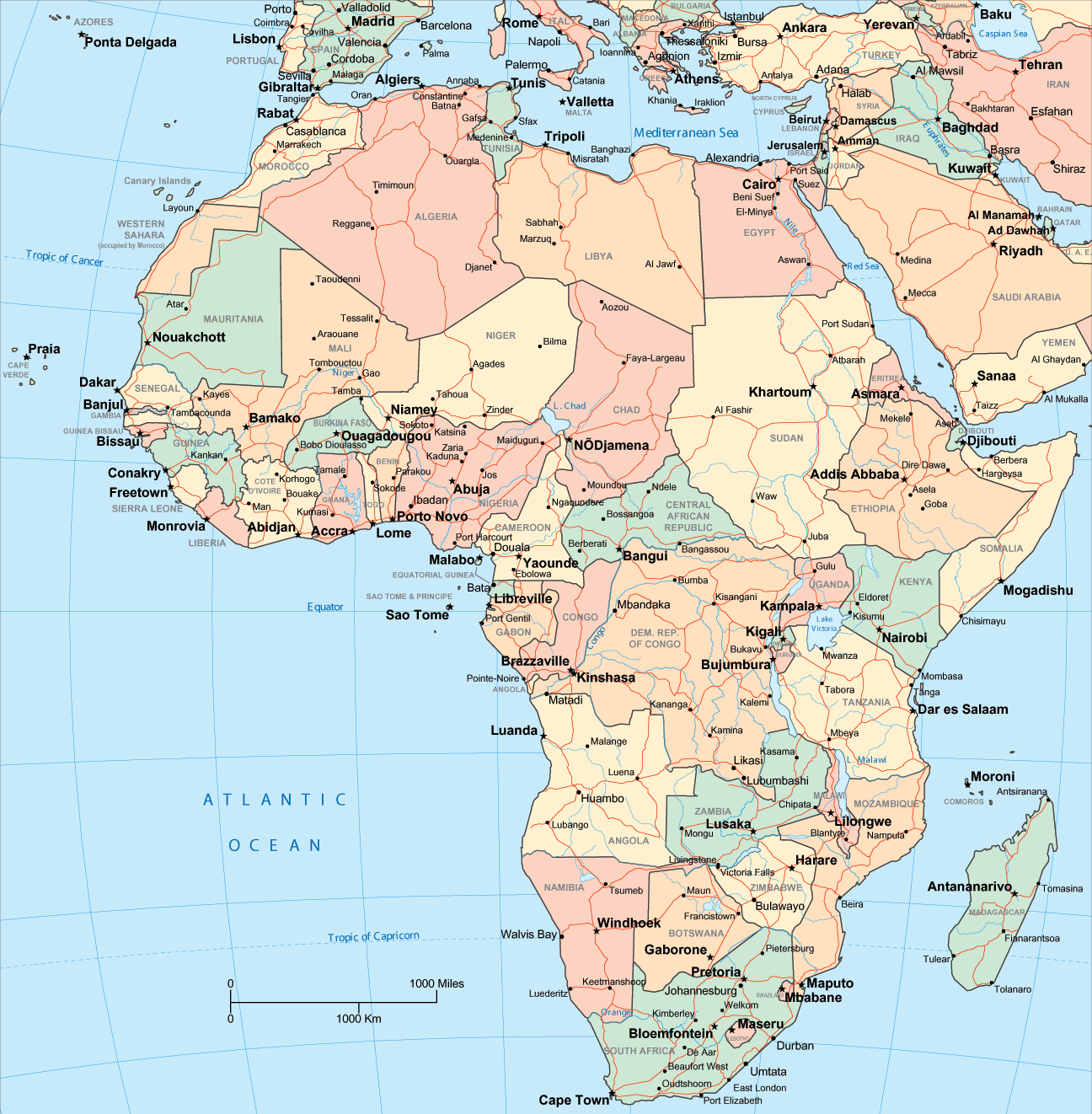 map africa