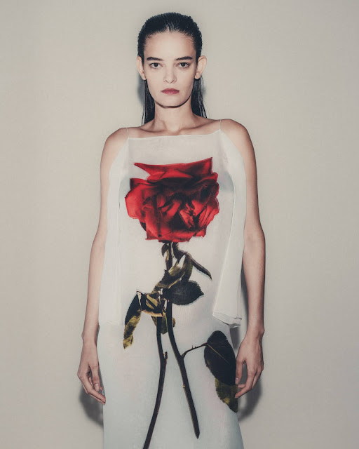 Alexander McQueen Backless Rose 🌹 Print Dress