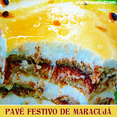 Pavê festivo de maracujá