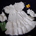 Dantelli beyaz renkli yazlık bebek elbise modeli