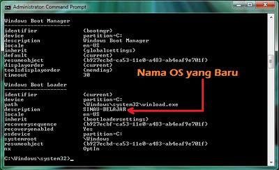 Cara Rename Nama Sistem Operasi Pada Windows Boot Manager