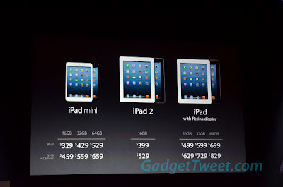 Apple iPad Mini Price list