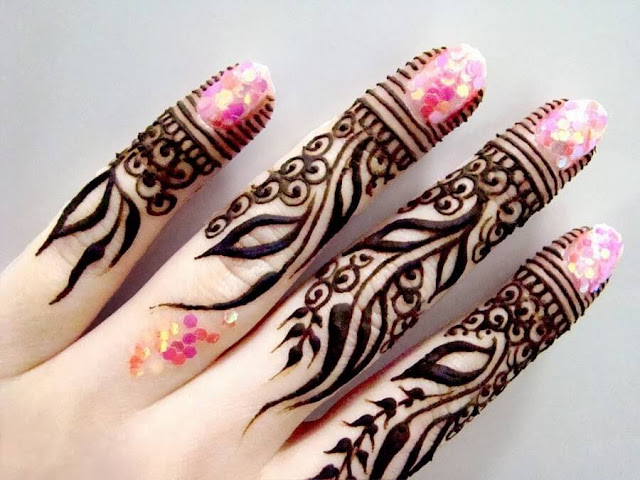 simple mehndi designs for fingers