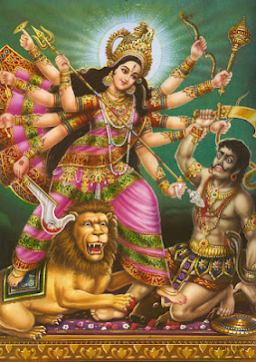 Mahishasura Mardini or Goddess Durga killing Demon Mahisha