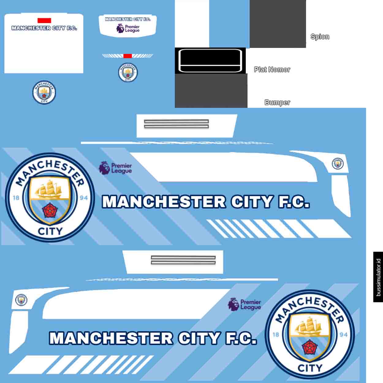 livery bussid manchester city hd