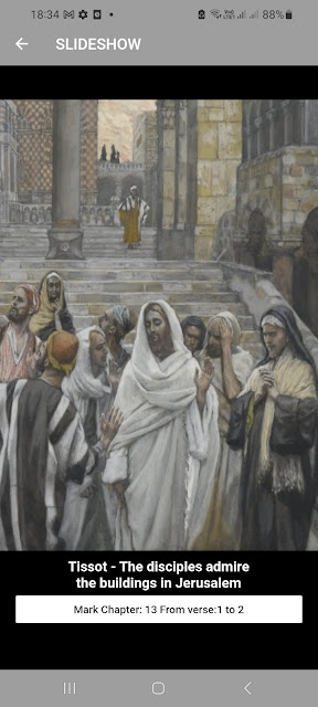 c) Tissot - The disciples admire the buildings in Jerusalem Mark 13:1-2