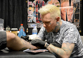 Getting a tattoo at Walker Stalker Con 2015