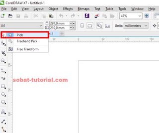 Cara Menampilkan Pick Tool Pada CorelDraw