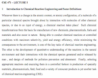 Introduction to chemical reaction engineering notes