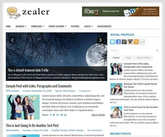 Zealer Blogger Template Free Download