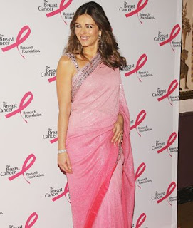 Hollywood Actress Elizabeth Hurley in saree