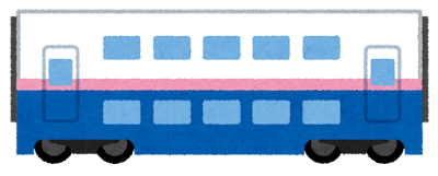 新幹線E4系電車のイラスト（ピンク）中間車両