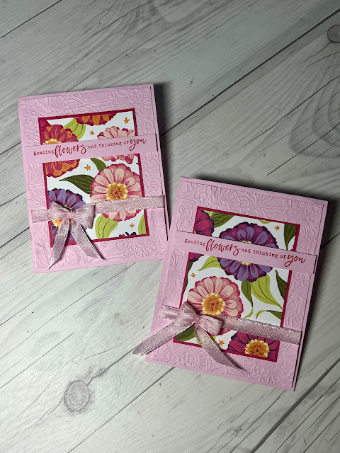 Floral greeting card using Simply Zinnia Stamp Set and Dies from Stampin' Up!