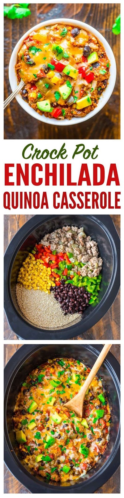 Super easy and DELICIOUS Crock Pot Mexican Casserole with quinoa, black beans, and chicken or turkey. Healthy comfort food, gluten free, and our whole family LOVES it! Recipe at wellplated.com | @wellplated - #Beans #Black #casserole #Chicken #comfort #Crock #delicious #EASY #family #Food #free #gluten #Healthy #loves #Mexican #Pot #Quinoa #recipe #super #turkey #wellplated #wellplatedcom