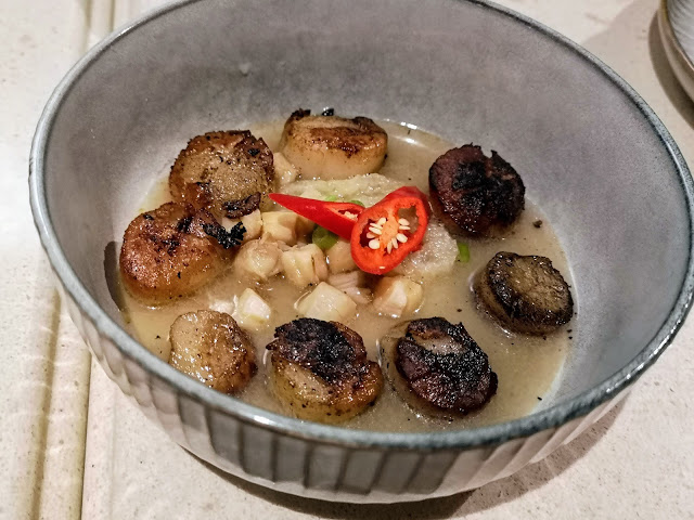 Seared Scallops with Nyonya Fish Maw