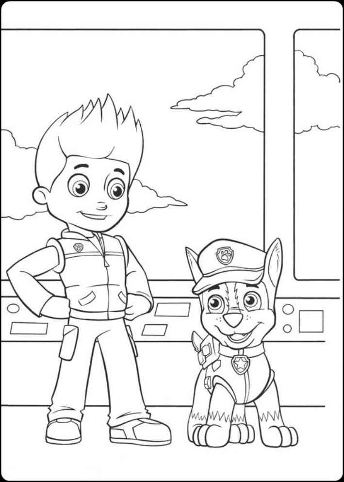 Gambar Mewarnai Paw Patrol Mewarnai Gambar