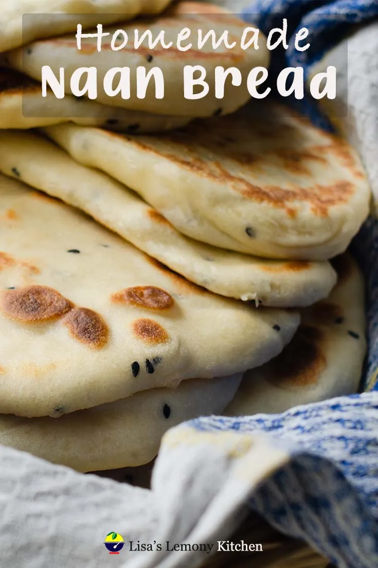 This easy homemade Naan bread is soft, pillowy and delicious.  Serve Naan bread with butter chicken, beef kurma or simple Dhal curry.