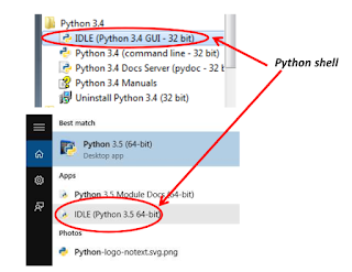 Tools Python Shell 32 bit dan 64 bit.