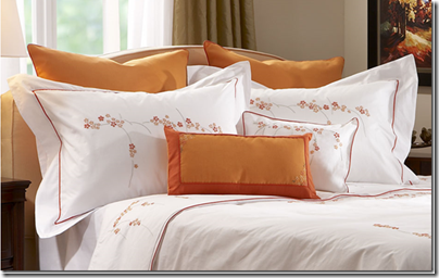 orange bedding