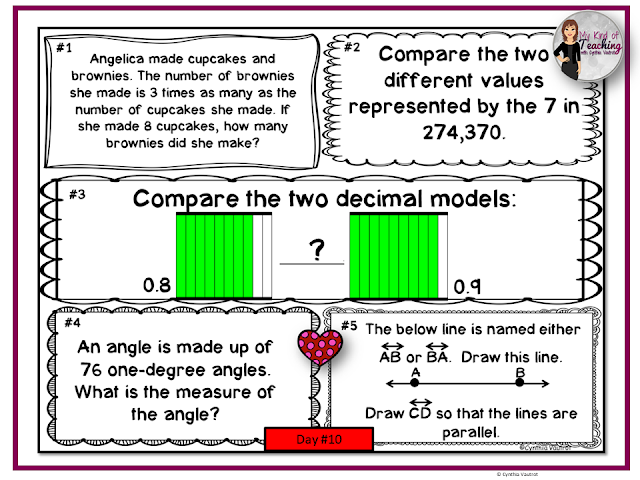 Daily math spirals