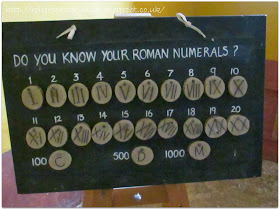 Roman numeral converter, Butser Ancient Farm 