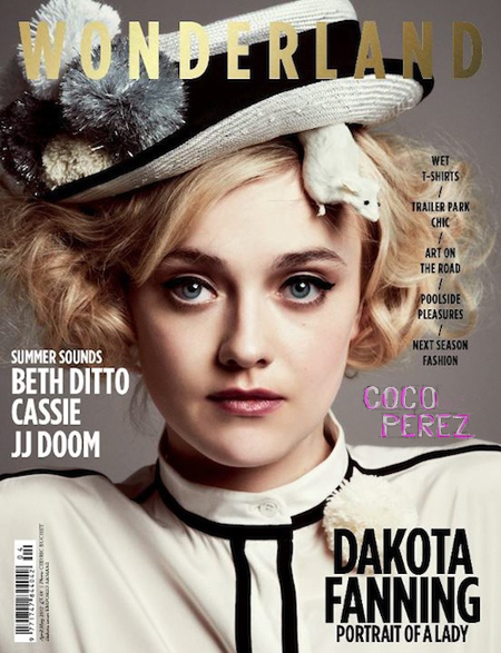 Dakota Fanning on the cover of Wonderland