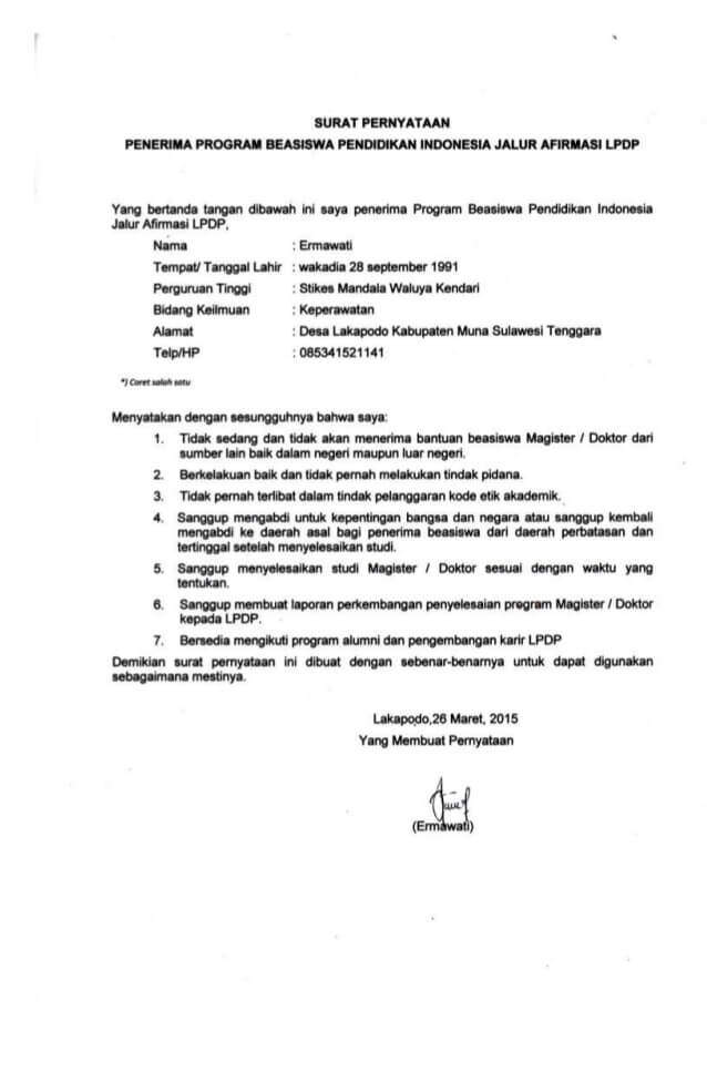  pemerintah maupun perusahaan biasanya memperlihatkan beasiswa bagi pelajar  7 Contoh Surat Pernyataan tidak Menerima Beasiswa dari Pihak Lain