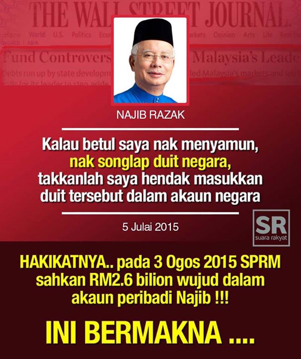 Rasuah berleluasa yang melanda kepimpinan Malaysia akan 