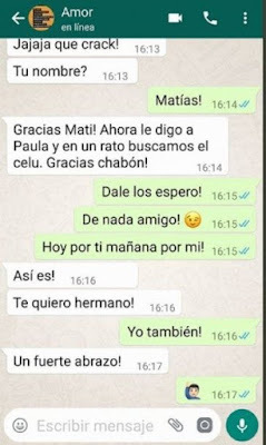 captura de pantalla chat novio celoso