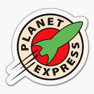 Futurama Planet Express cartoon sticker 4 x 5 